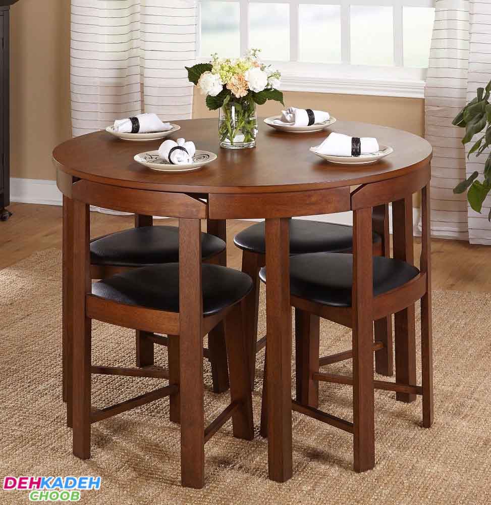 Small round dining table - میز ناهار خوری کوچک – میز ناهار خوری کم جا – میز ناهار خوری نقلی