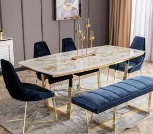 metal dining table 300x263 - انواع میز ناهار خوری و بررسی پرفروش ترین مدل ها