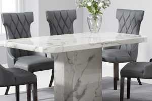 belle 160cm marble white dining table lifestyle 300x200 - تفاوت میز ناهار خوری مدرن با اسپرت
